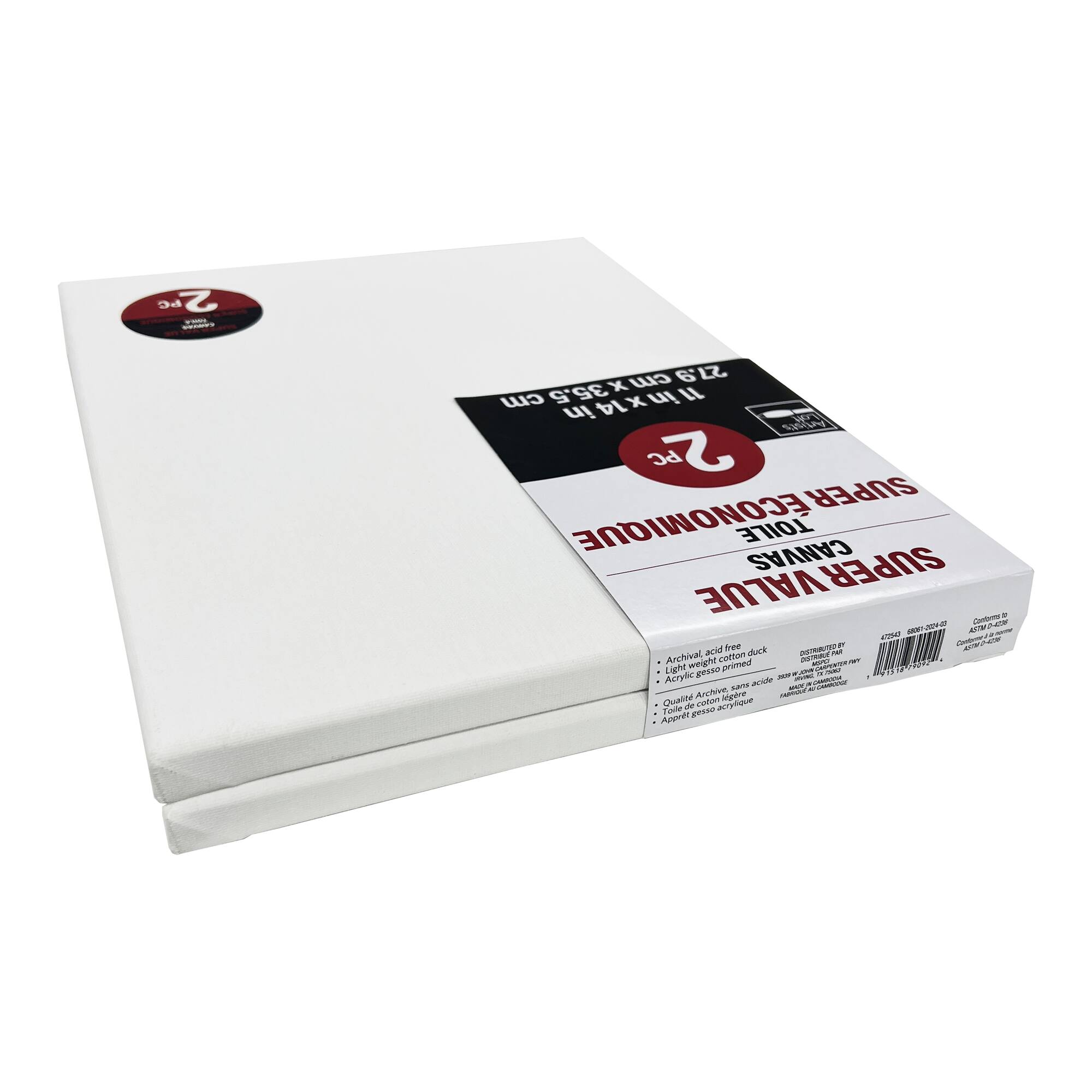2 Pack Value Canvas by Artist's Loft